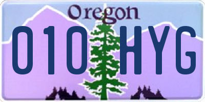 OR license plate 010HYG