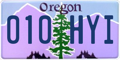 OR license plate 010HYI
