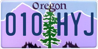 OR license plate 010HYJ