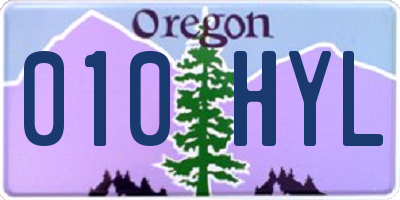 OR license plate 010HYL