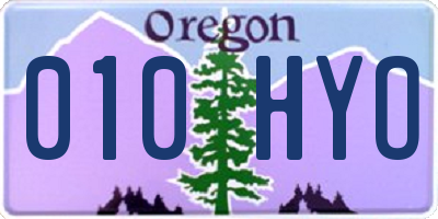 OR license plate 010HYO