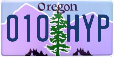 OR license plate 010HYP