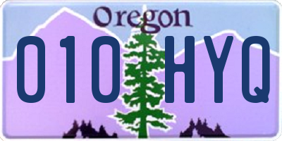 OR license plate 010HYQ