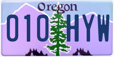 OR license plate 010HYW