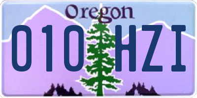 OR license plate 010HZI
