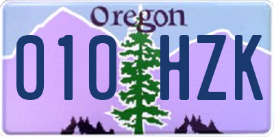 OR license plate 010HZK