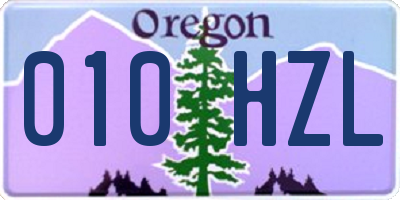 OR license plate 010HZL