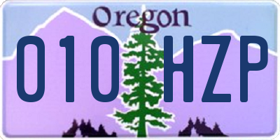 OR license plate 010HZP