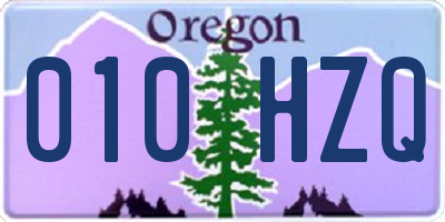 OR license plate 010HZQ