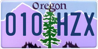 OR license plate 010HZX