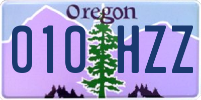 OR license plate 010HZZ