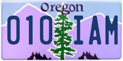 OR license plate 010IAM