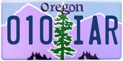 OR license plate 010IAR