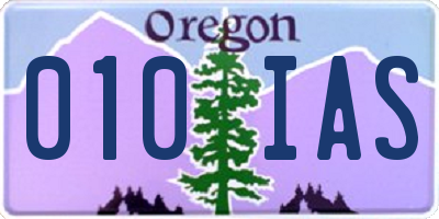 OR license plate 010IAS