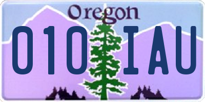 OR license plate 010IAU
