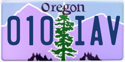 OR license plate 010IAV