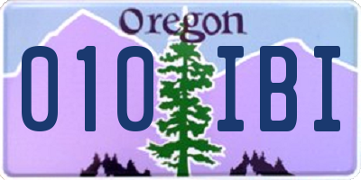 OR license plate 010IBI