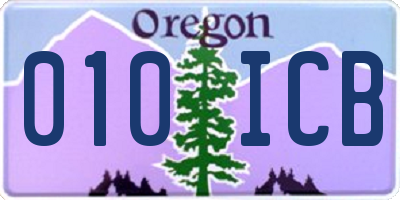 OR license plate 010ICB