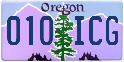 OR license plate 010ICG