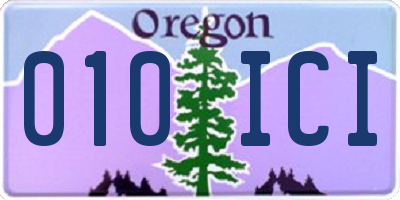 OR license plate 010ICI