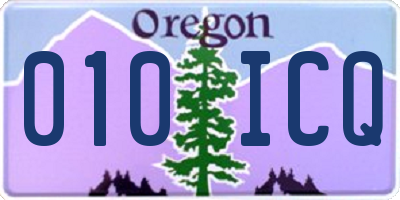 OR license plate 010ICQ