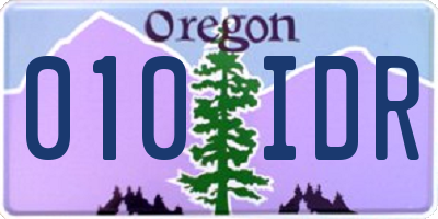 OR license plate 010IDR