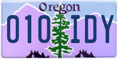 OR license plate 010IDY