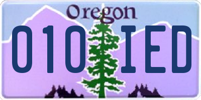 OR license plate 010IED