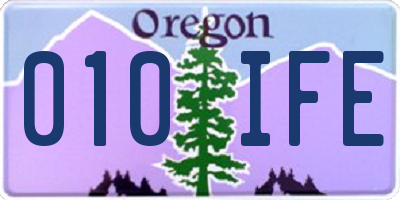 OR license plate 010IFE