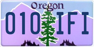 OR license plate 010IFI