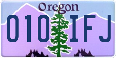 OR license plate 010IFJ