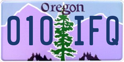 OR license plate 010IFQ