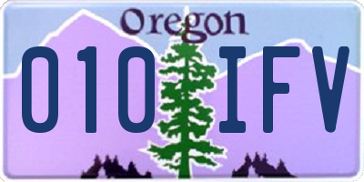 OR license plate 010IFV