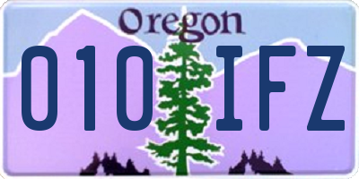 OR license plate 010IFZ