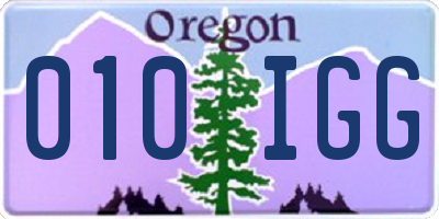 OR license plate 010IGG