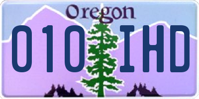 OR license plate 010IHD