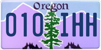 OR license plate 010IHH