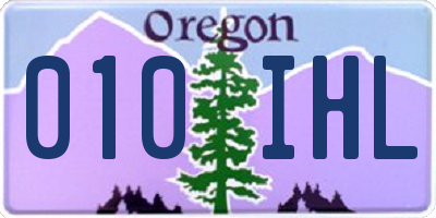 OR license plate 010IHL