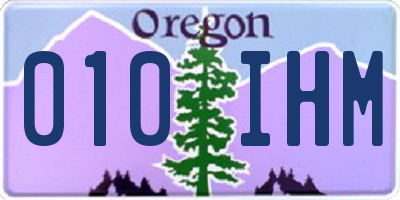 OR license plate 010IHM