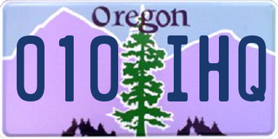 OR license plate 010IHQ