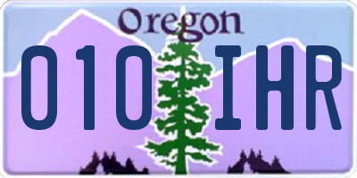 OR license plate 010IHR
