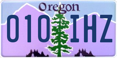 OR license plate 010IHZ