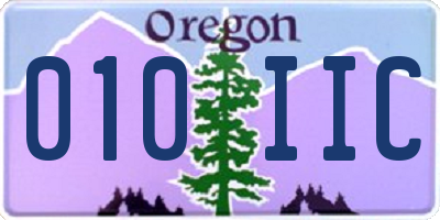 OR license plate 010IIC