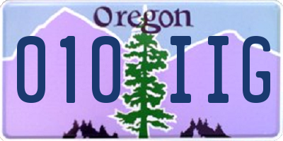OR license plate 010IIG