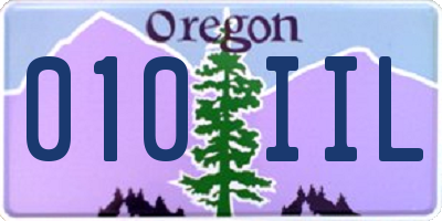 OR license plate 010IIL