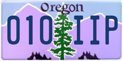 OR license plate 010IIP