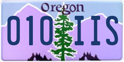 OR license plate 010IIS