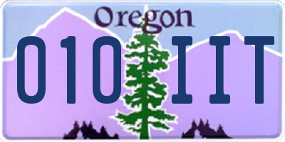 OR license plate 010IIT