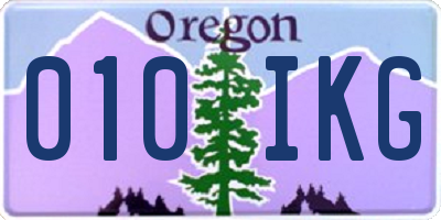 OR license plate 010IKG