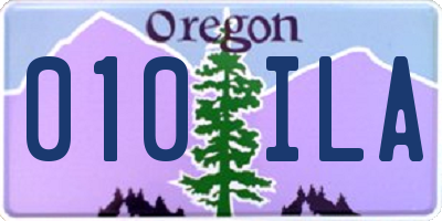 OR license plate 010ILA